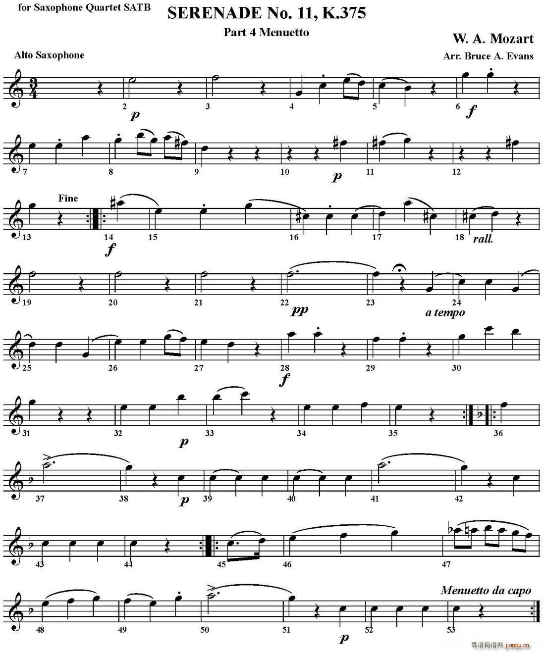 SERENADE No 11 K 375 Part 4 Menuetto ������ �����_��˹(���V)1