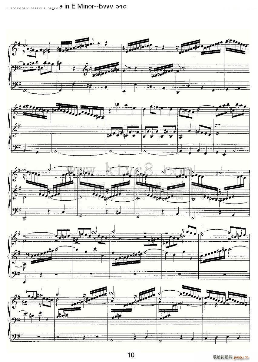 Prelude and Fugue in E Minor BWV 548 ���L(f��ng)���V(ʮ�ּ�����)10