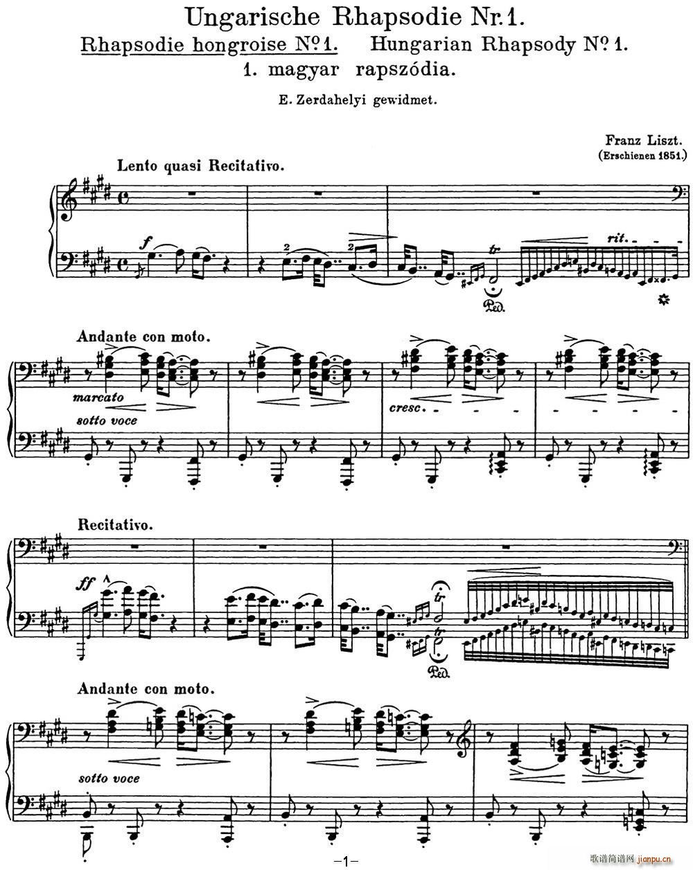 ��˹�� ������������ Hungarian Rhapsodies S 244 No 1(����V)1