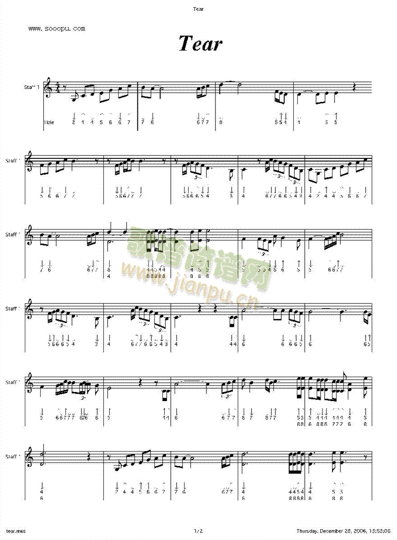 tear�����V(������(l�� )�V)1