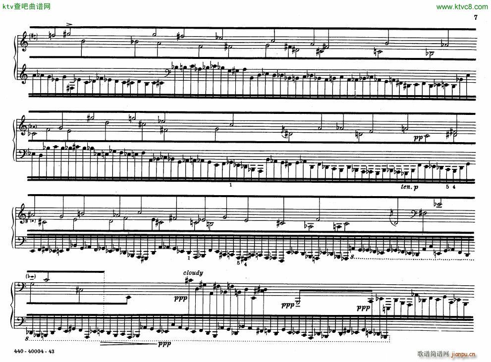 Bolcom 12 etudes for piano(����V)7