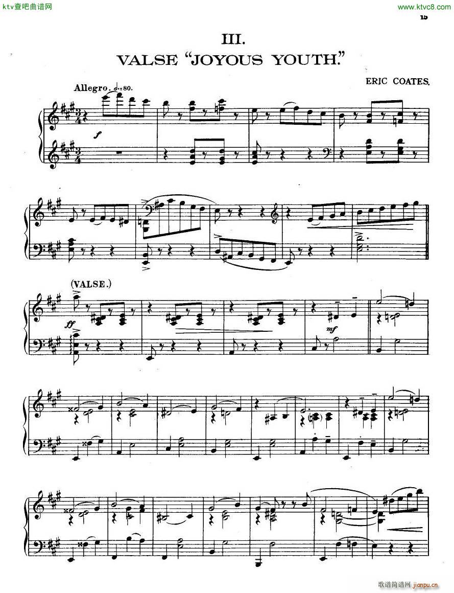 Coates Joyous Youth Piano Suite(����V)15