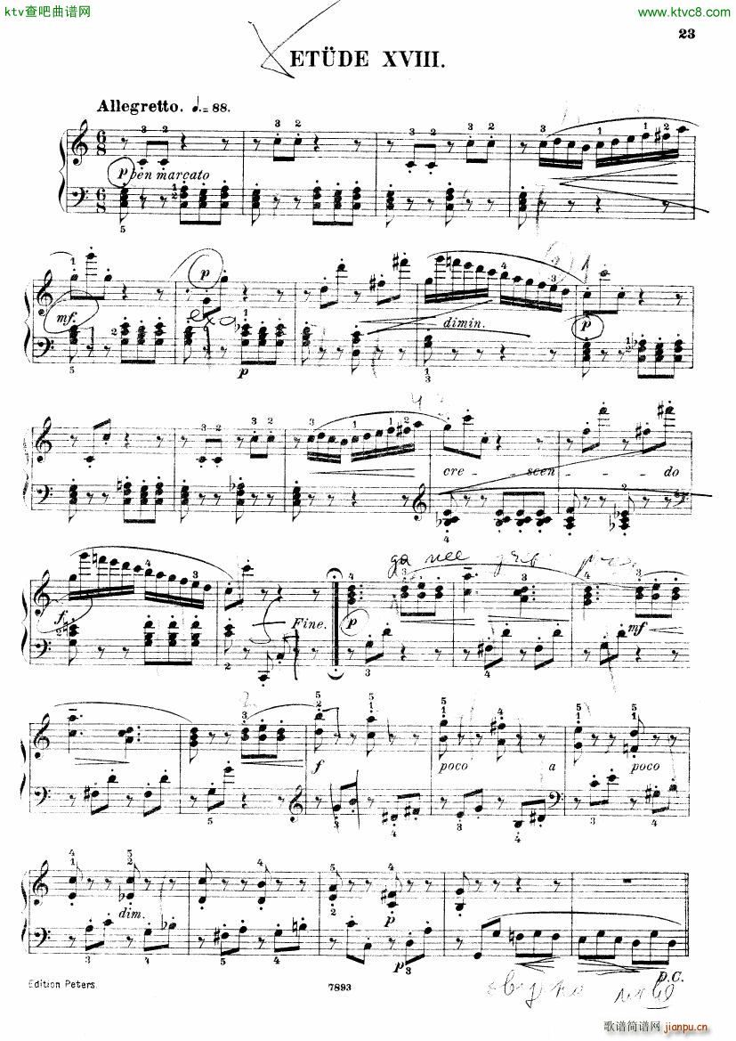 Henri Bertini 1798 1876 25 Easy Etudes Op 100(����V)21