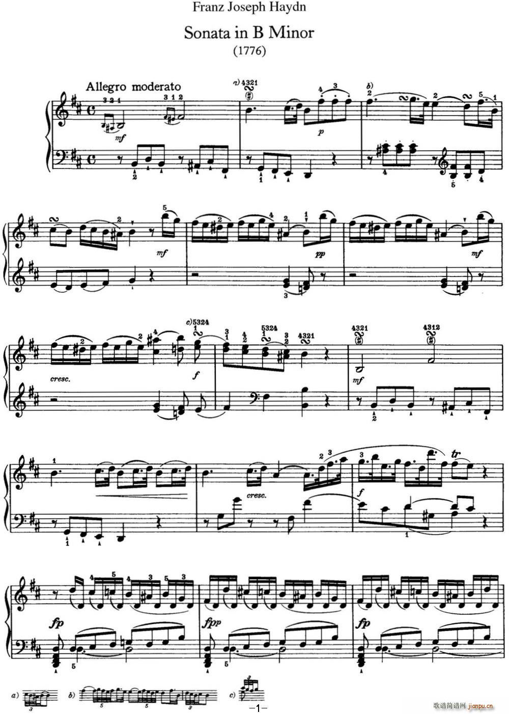 ���D ������Q�� Hob XVI 32 in B minor(����V)1