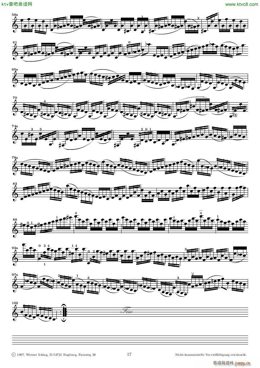 Bach JS BWV 1005 Sonata for Solo Violin in C(����V)17