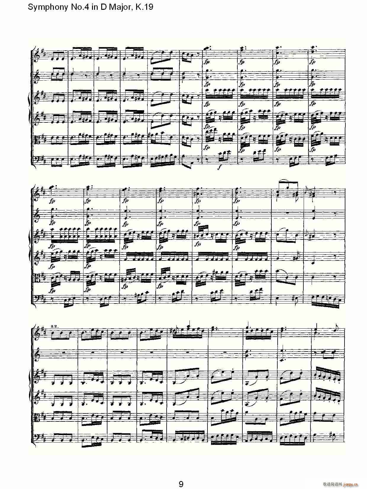 Symphony No.4 in D Major, K.19(ʮ�ּ�����)9