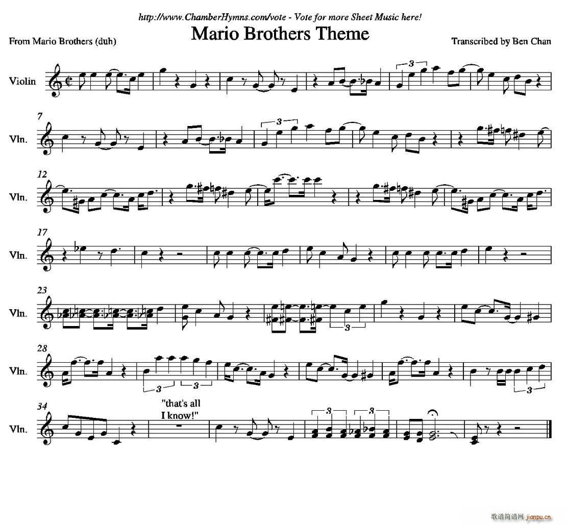Mario Brothers Theme(ʮ�ּ�����)1
