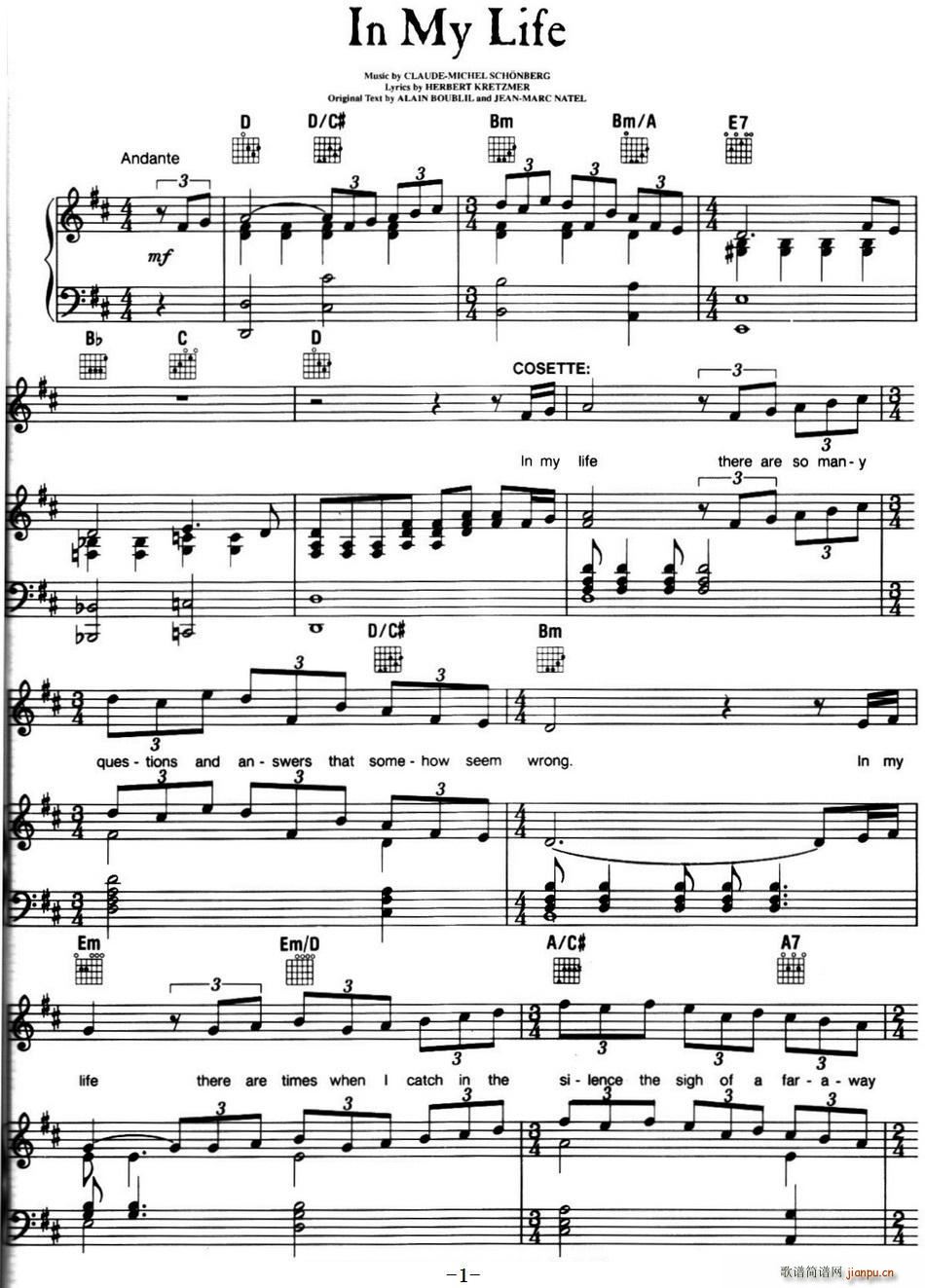 In My Life ����(l�� )�� ���K���� Les Miserables �x��(ʮ�ּ�����)1