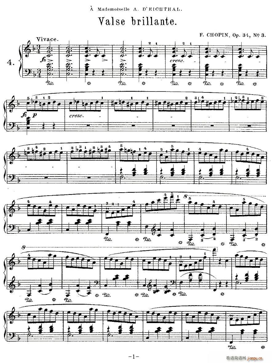 valse brillante��Op.34, No.3(ʮ�ּ�����)1