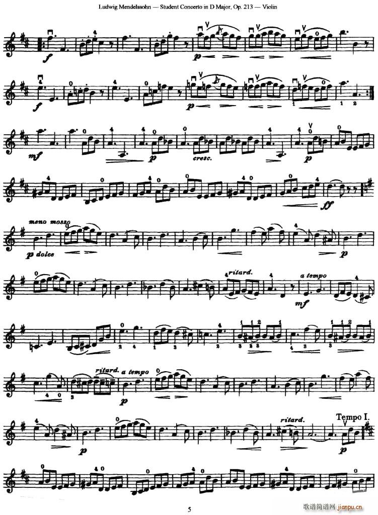 Student Concerto in D Major(ʮ�ּ�����)5