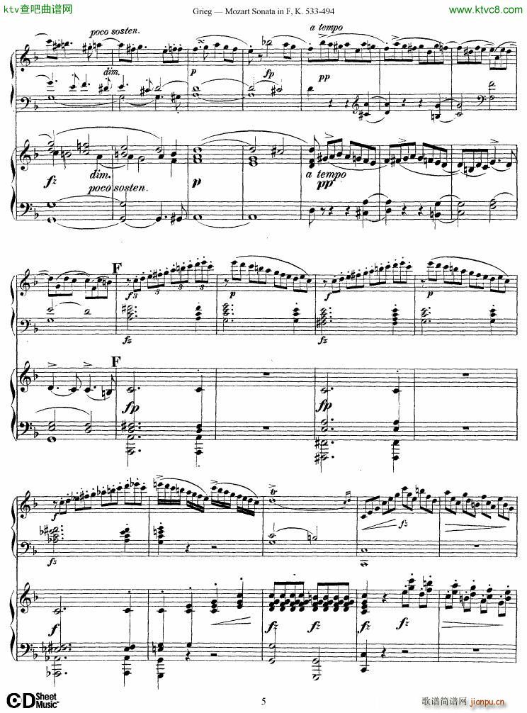 Grieg Sonata K 533 Mozart 2nd Piano Grieg(����V)5