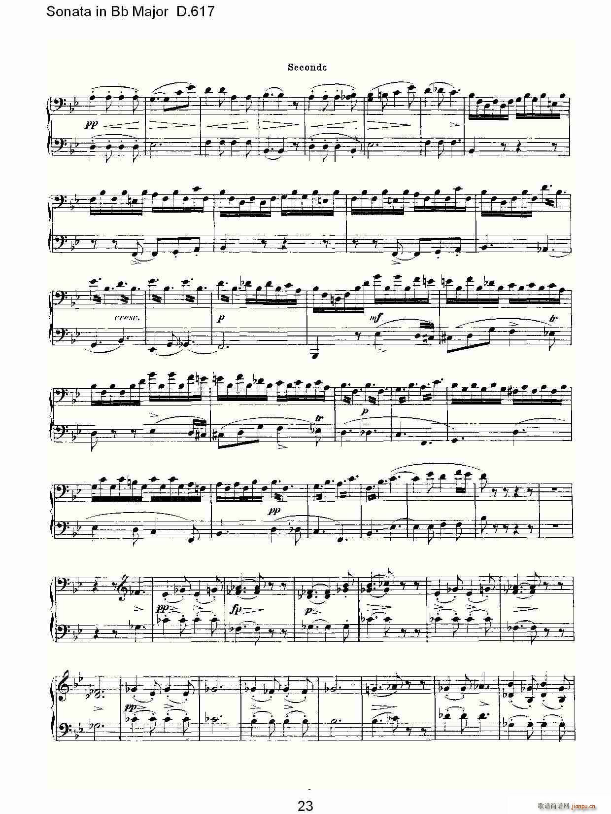Sonata in Bb Major D.617(ʮ�ּ�����)23