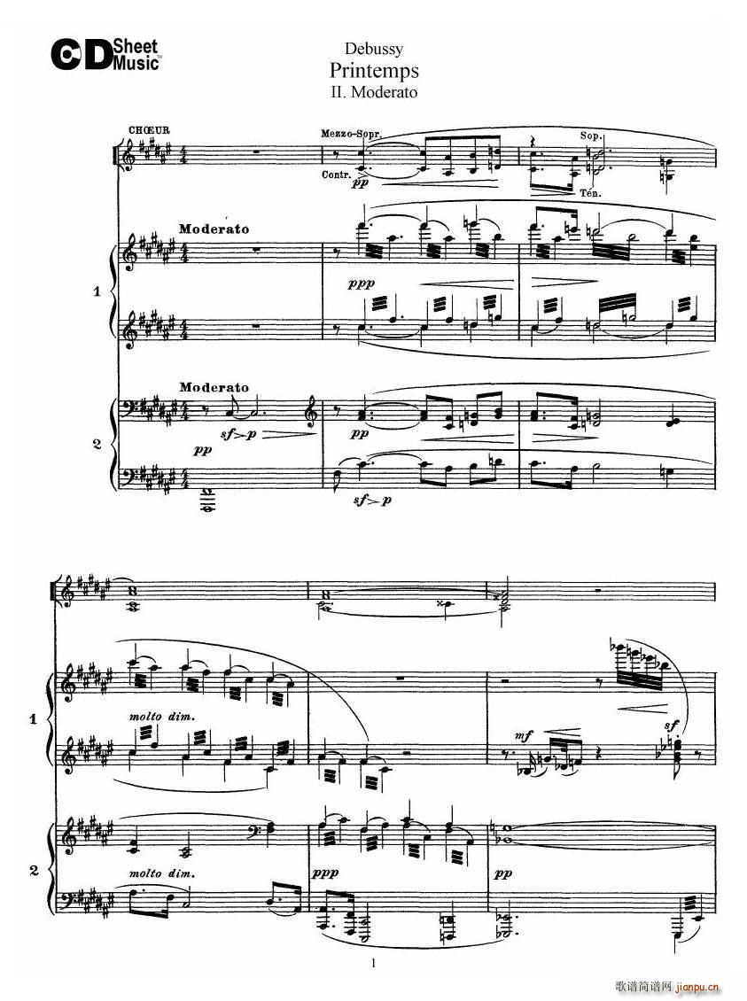 Debussy Printemps II Printemps II(ʮ�ּ�����)1