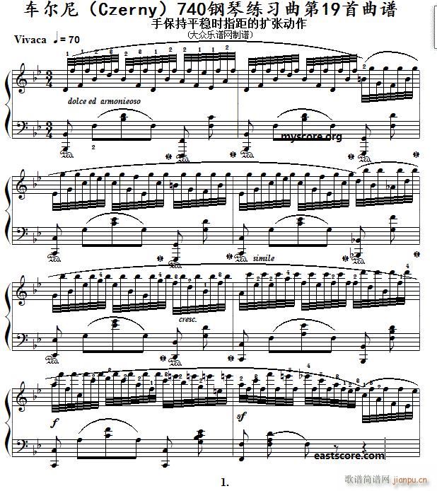 ܇(ch��)���� ��ָ�`�ɼ��g(sh��)���� Czerny 740 ��19��(����V)1