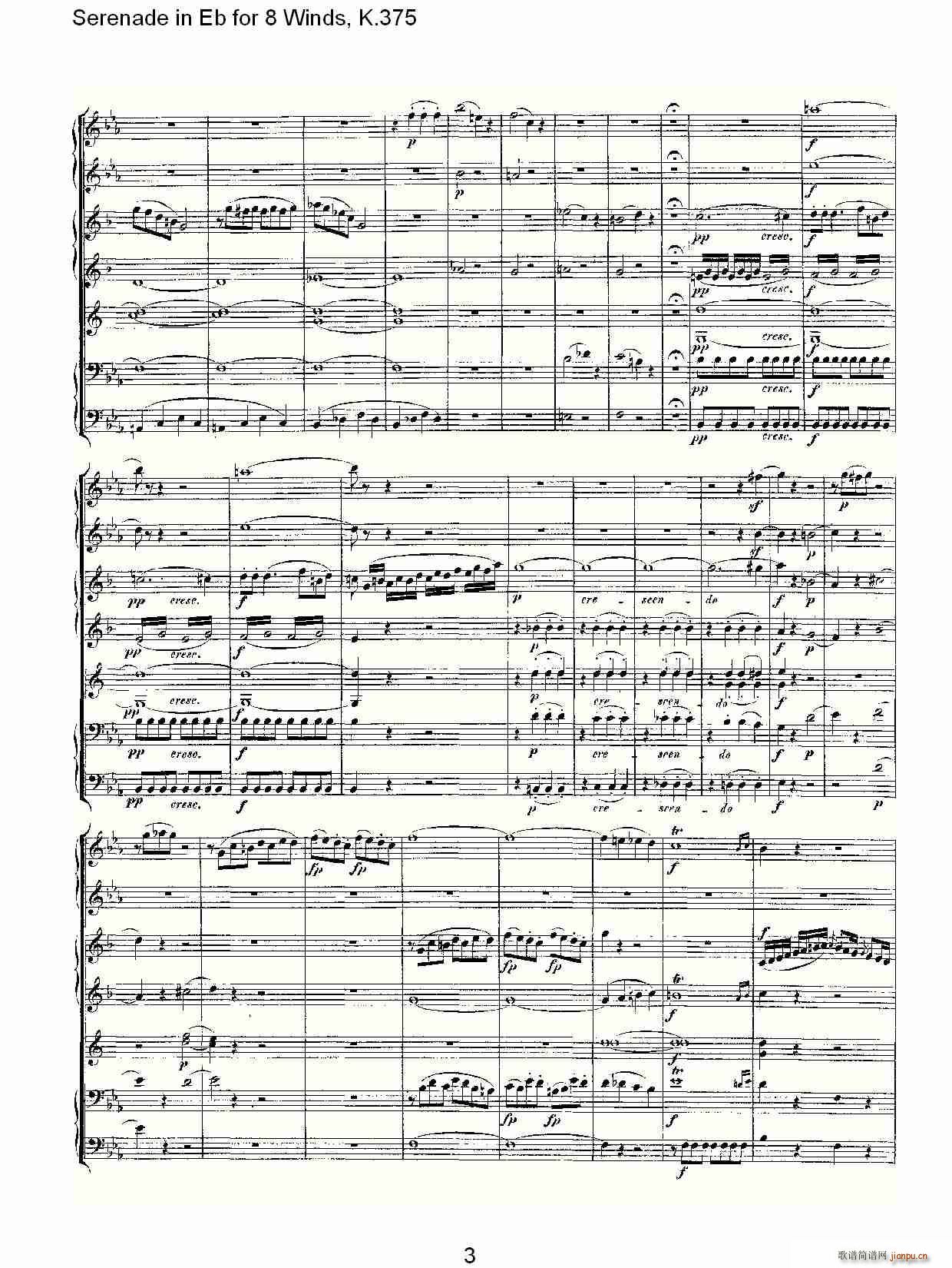 Serenade in Eb for 8 Winds, K.375(ʮ�ּ�����)3