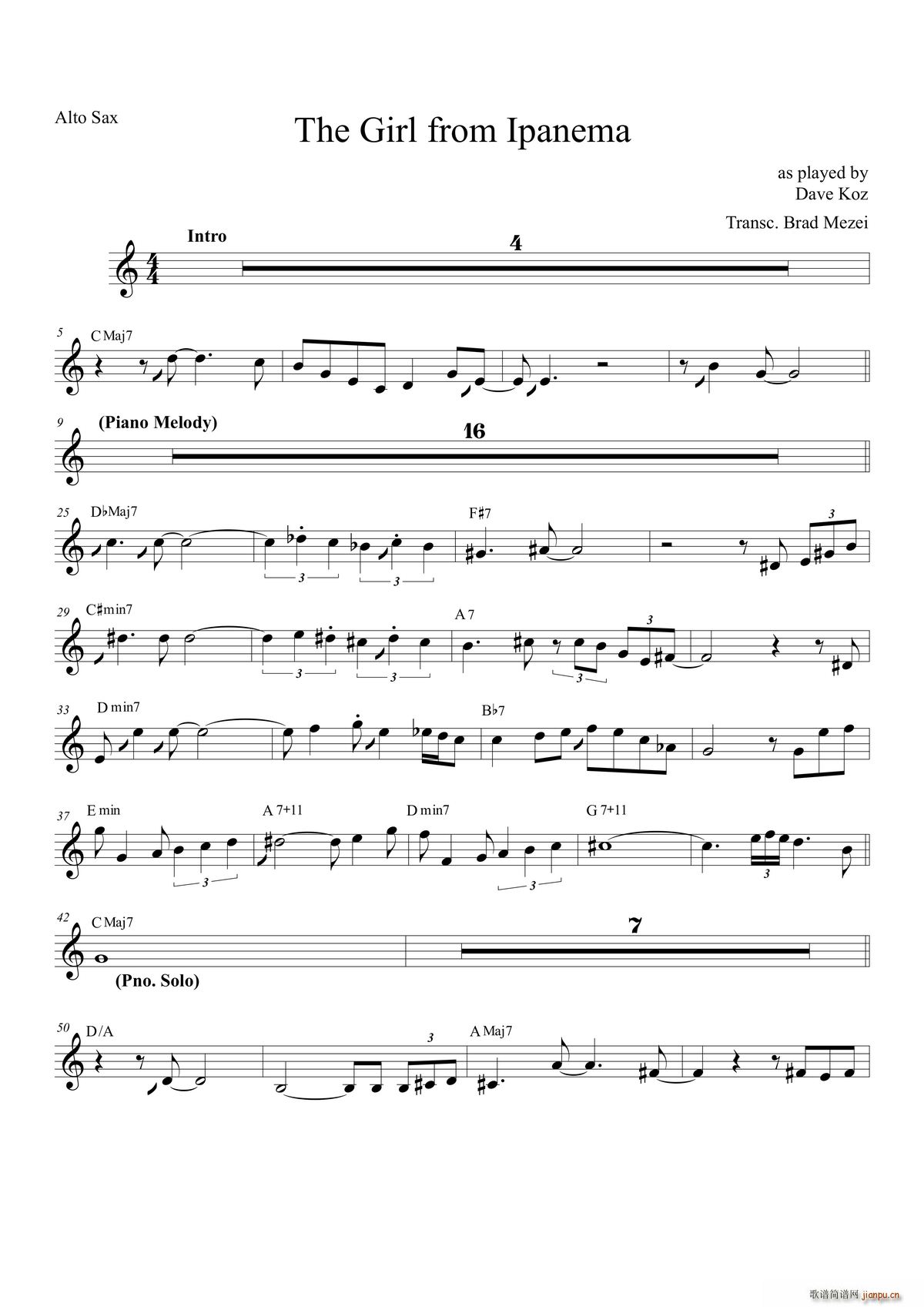 The Girl FromIpanema �����_��˹(ʮ�ּ�����)1