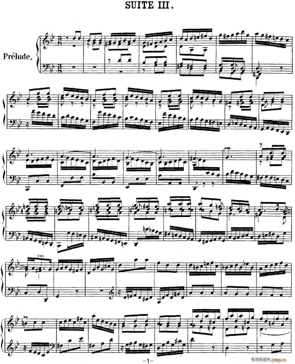 Ӣ���M��No 3 �ͺ� gС�{ 3rd Suite BWV 808(����V)1