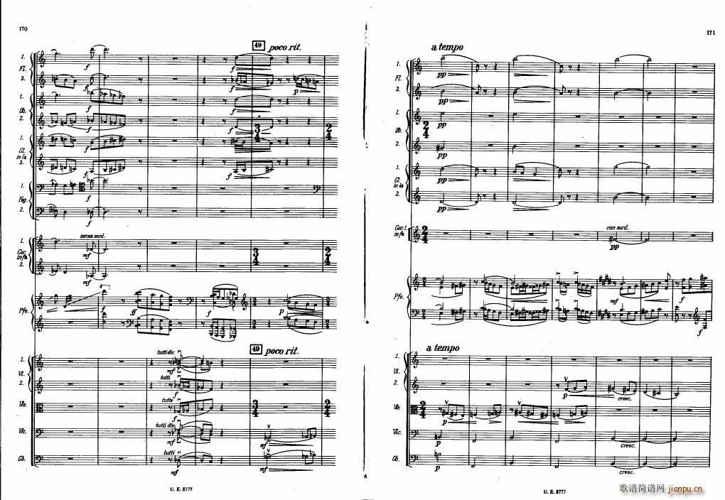 Bartok SZ 83 Piano Concerto No1 Full Score ��(����V)45