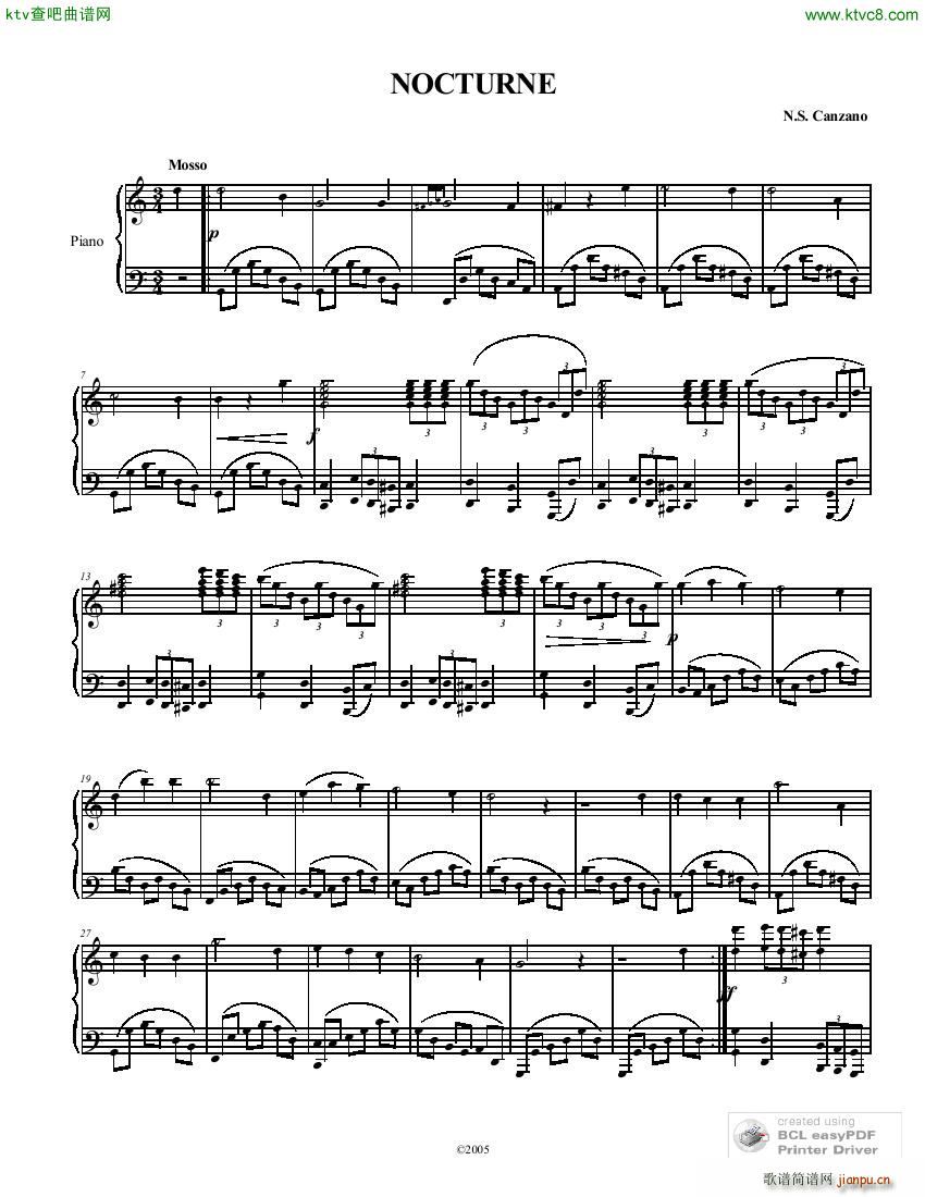 Canzano Nico Nocturne No 5 in A minor(����V)1