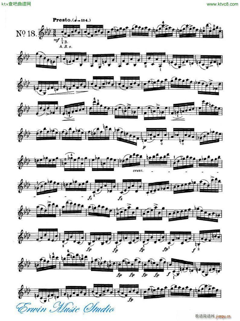 �_�� 24�׾�����Pierre Rode 24 Studi Per violino 17 24(ʮ�ּ�����)3