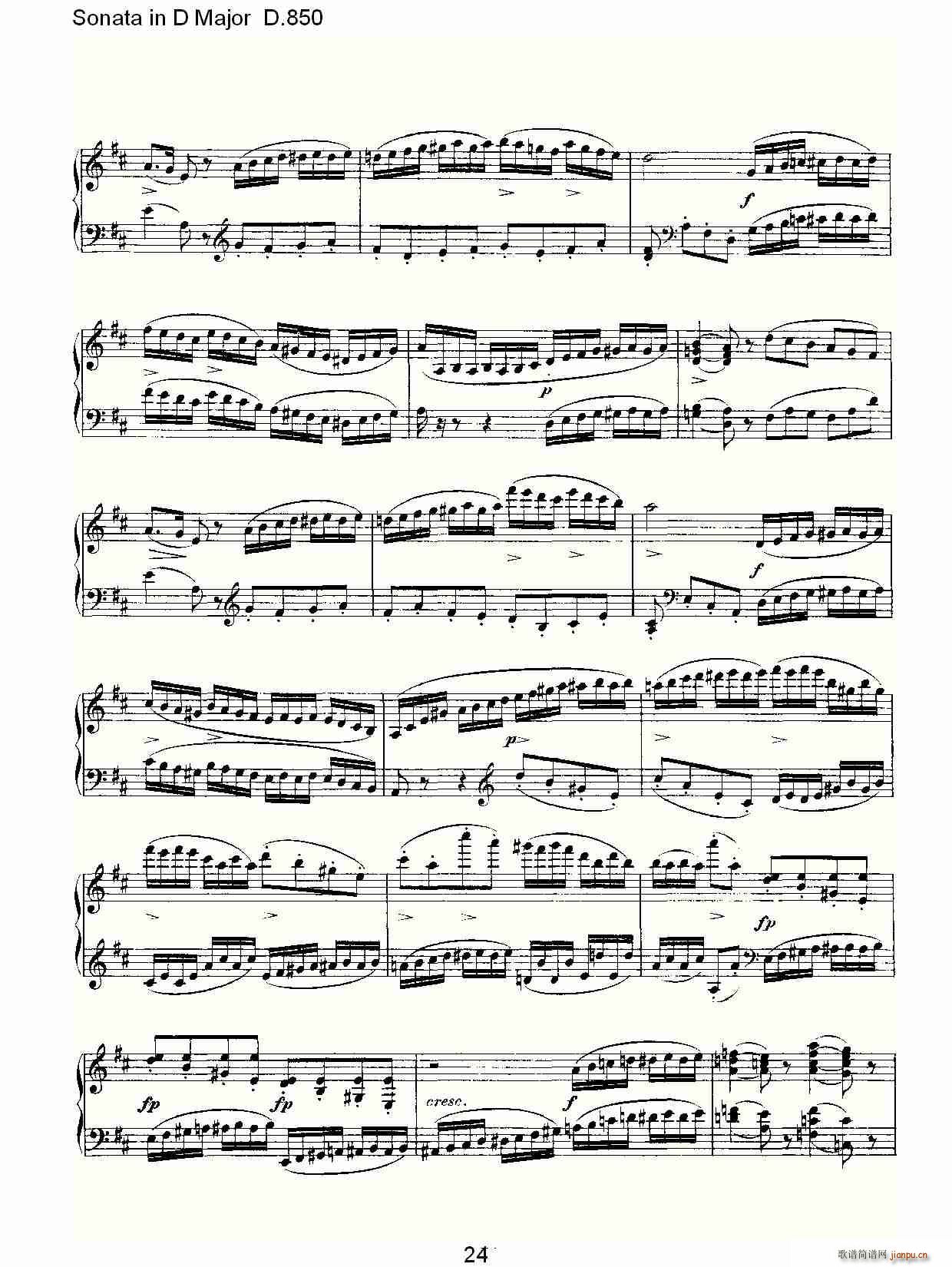 Sonata in D Major D.850(ʮ�ּ�����)24