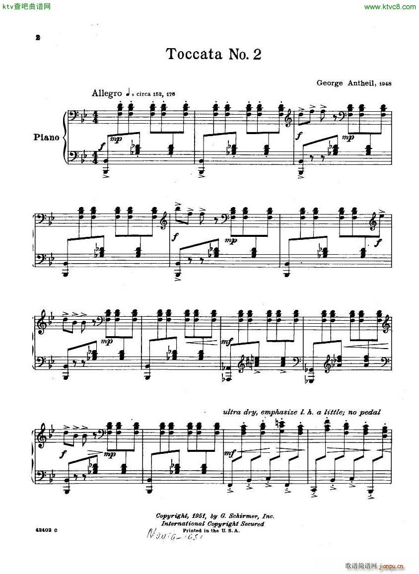 Antheil 2 Toccatas(����V)8