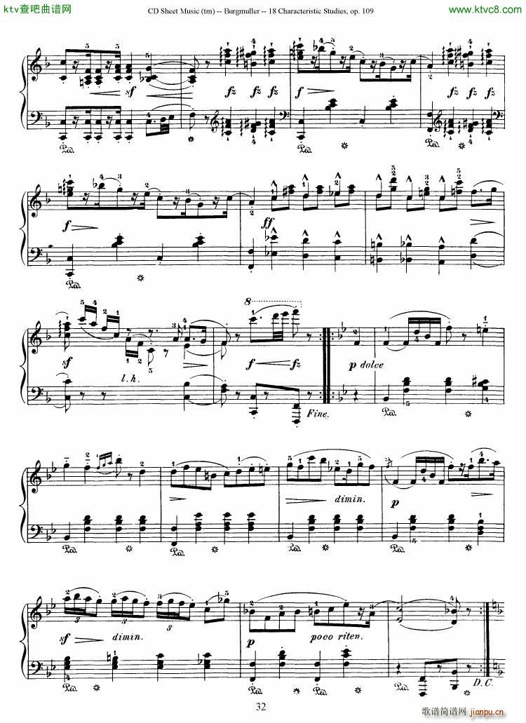 Burgmuller 18 characteristic studies op109(����V)32