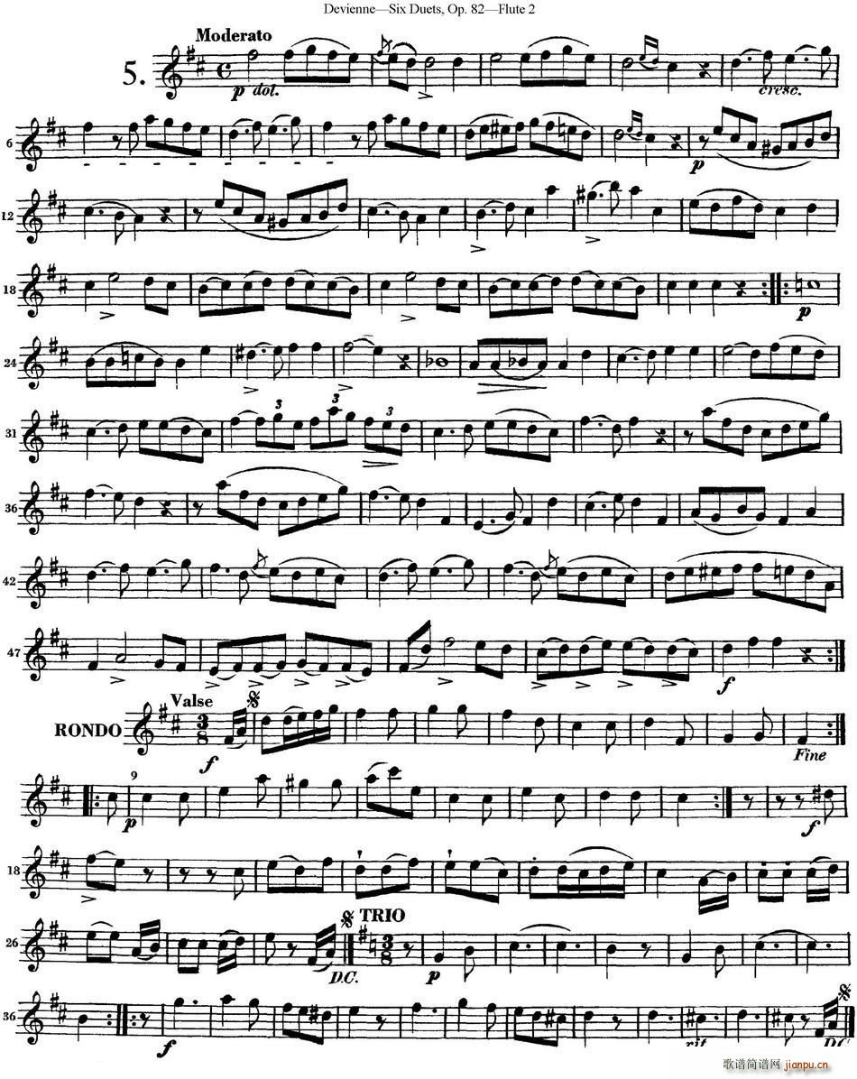 �¾S���{����(g��)�L(ch��ng)�Ѷ�����С��Op 82 Flute 2 NO 5(�Ѻ��V)1