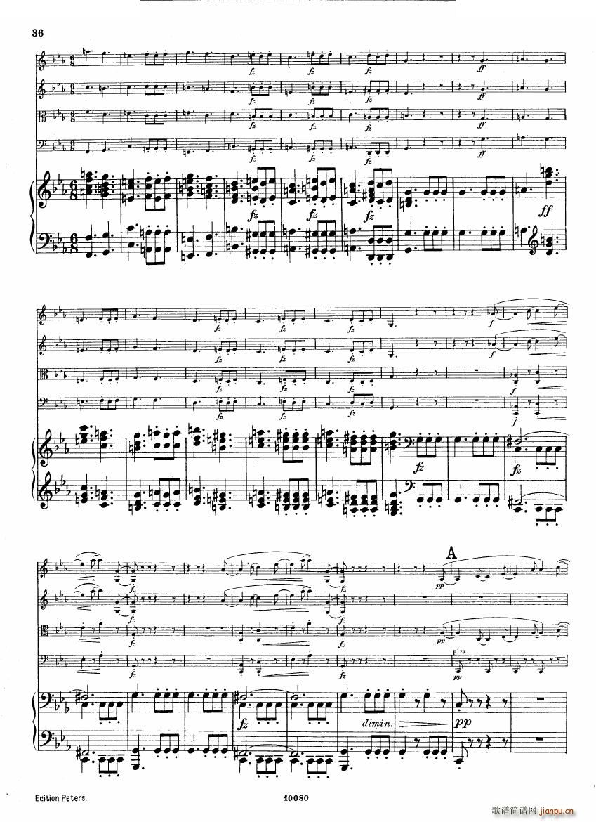 Brahms op 34 Piano Quintet f minor score һ(����V)35