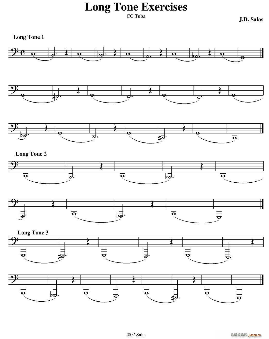 Long Tone Exercises C Tuba ��̖�����̲��x��(ʮ�ּ�����)1