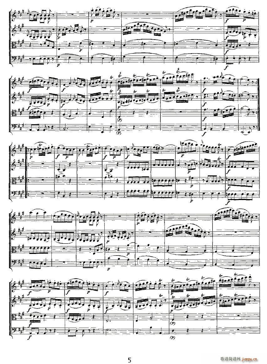 Quartet No 2 in D Major K 155 D���{�ڶ��Ҙ�(l�� )������(���V)5