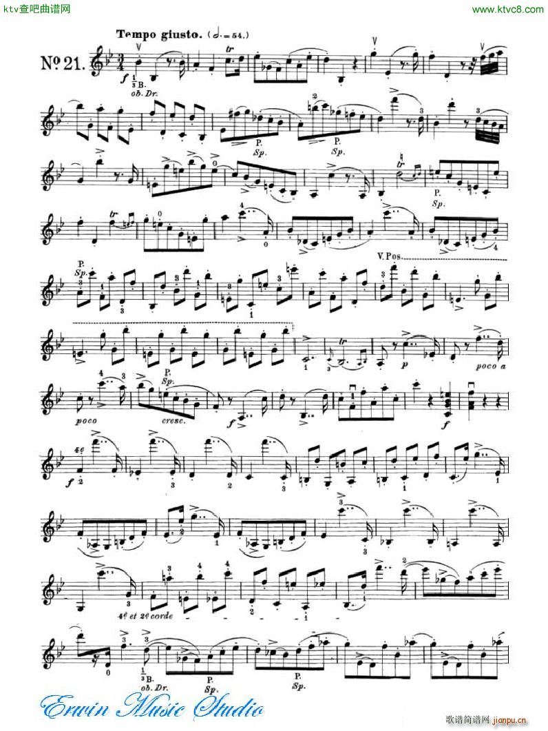 �_�� 24�׾�����Pierre Rode 24 Studi Per violino 17 24(ʮ�ּ�����)9