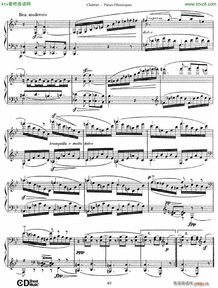 Chabrier Pi��ces Pittoresques 7 10(����V)11