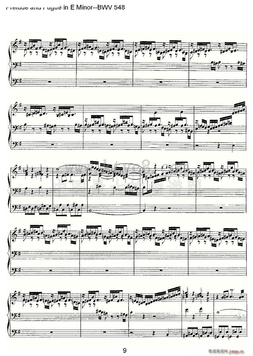 Prelude and Fugue in E Minor BWV 548 ���L(f��ng)���V(ʮ�ּ�����)9