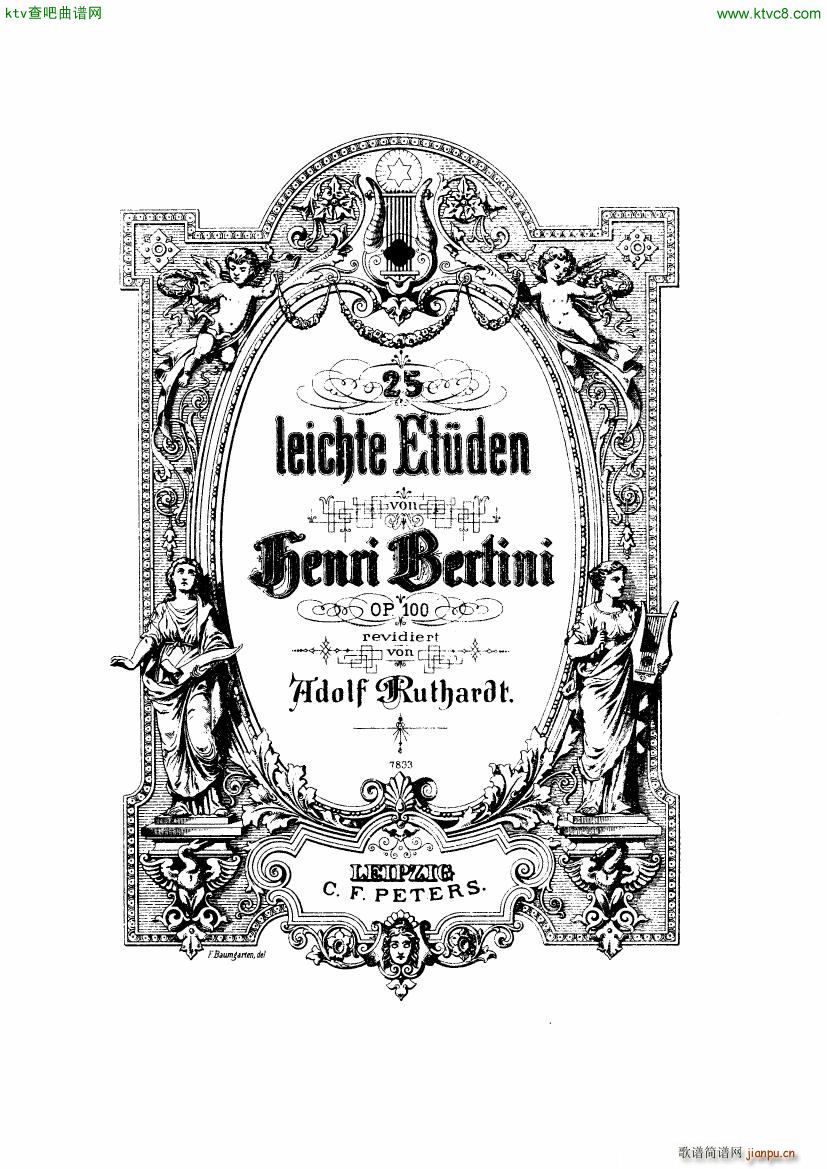 Henri Bertini 1798 1876 25 Easy Etudes Op 100(����V)1