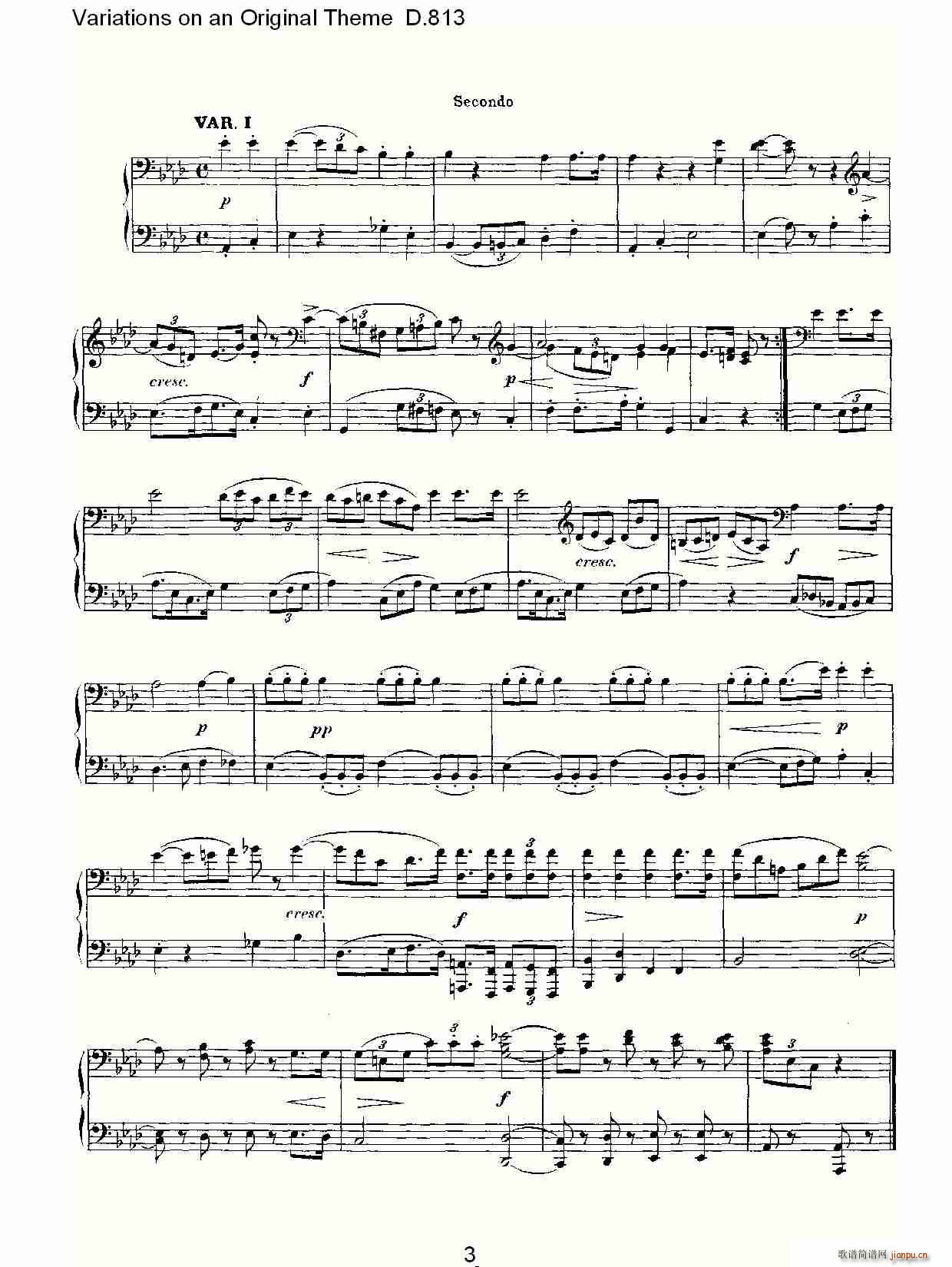 Variations on an Original Theme D.813(ʮ�ּ�����)3