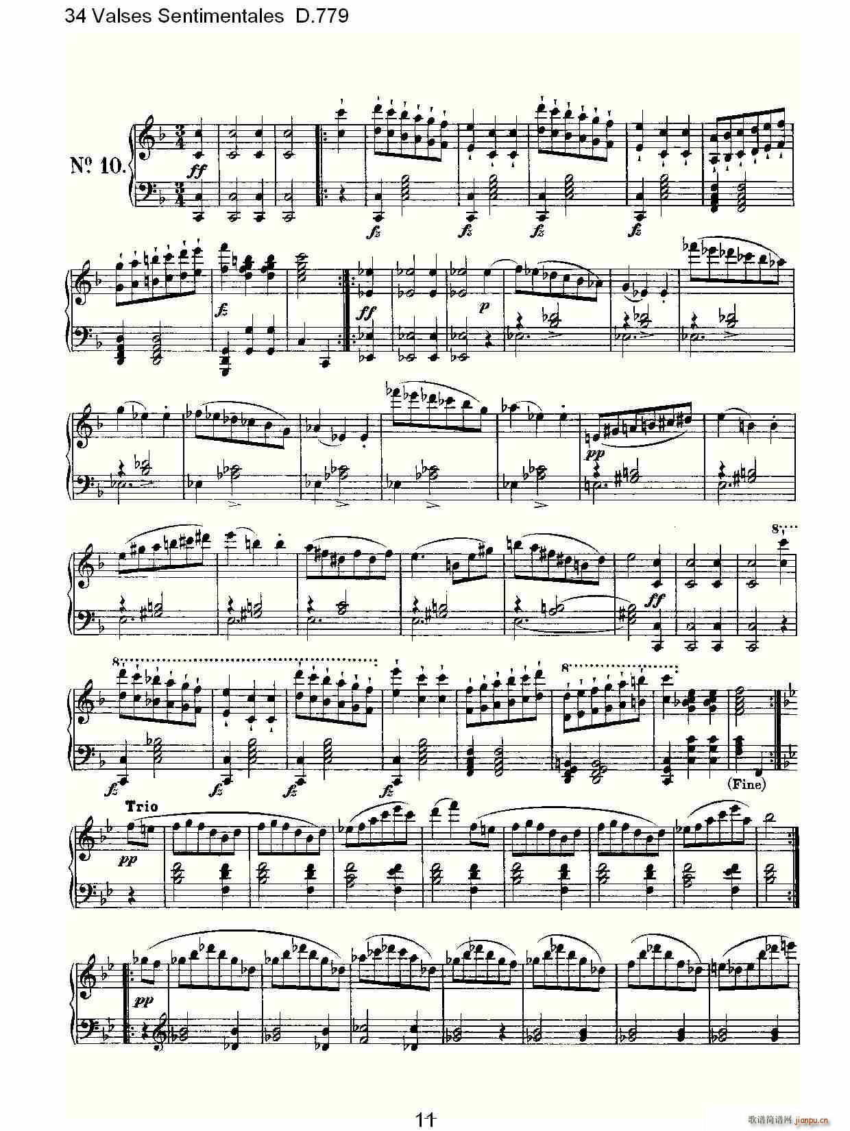34 Valses Sentimentales D.779(ʮ�ּ�����)11