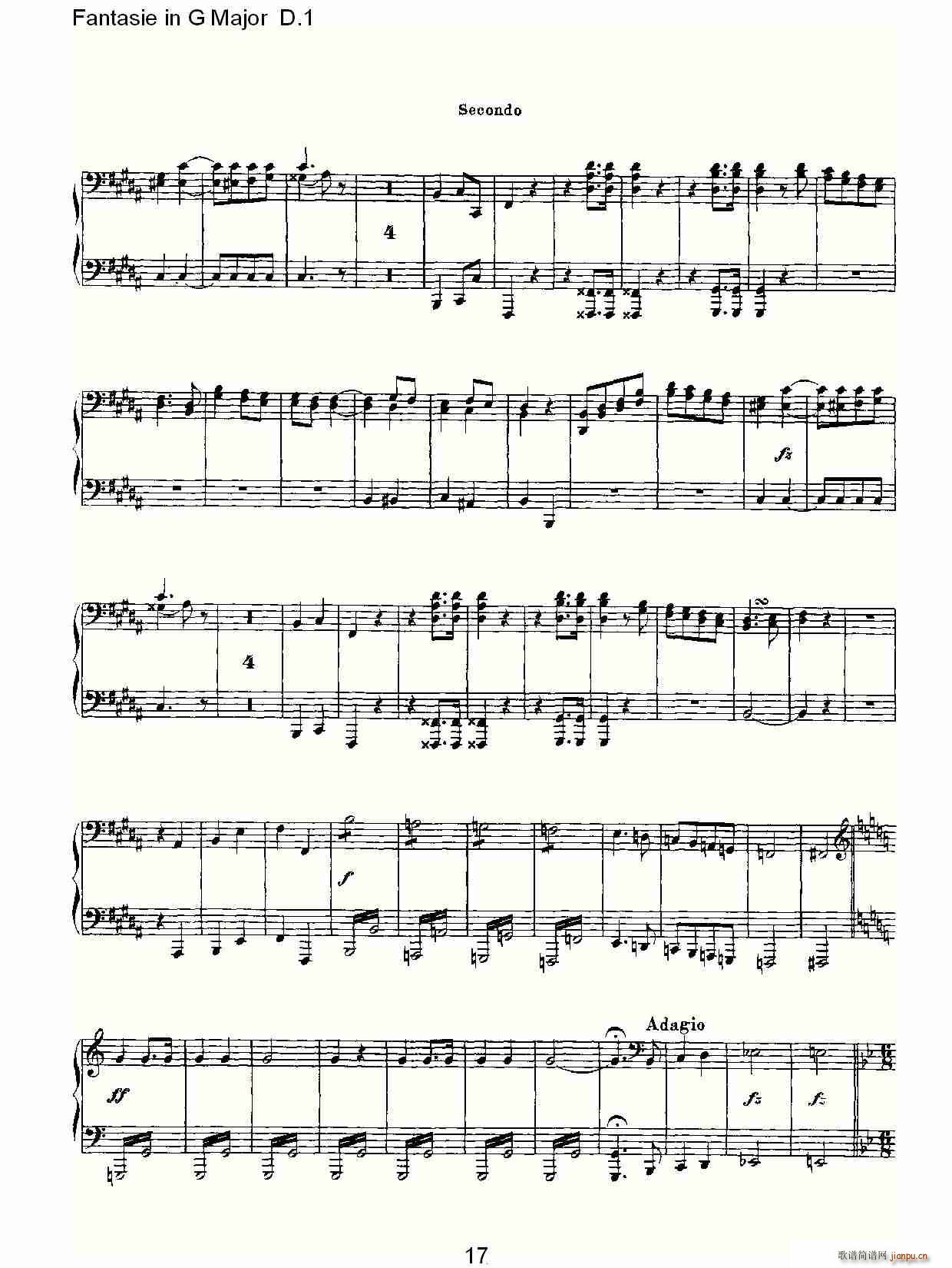 Fantasie in G Major D.1(ʮ�ּ�����)17
