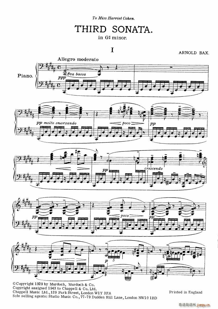 Bax Sonata No 3(����V)1