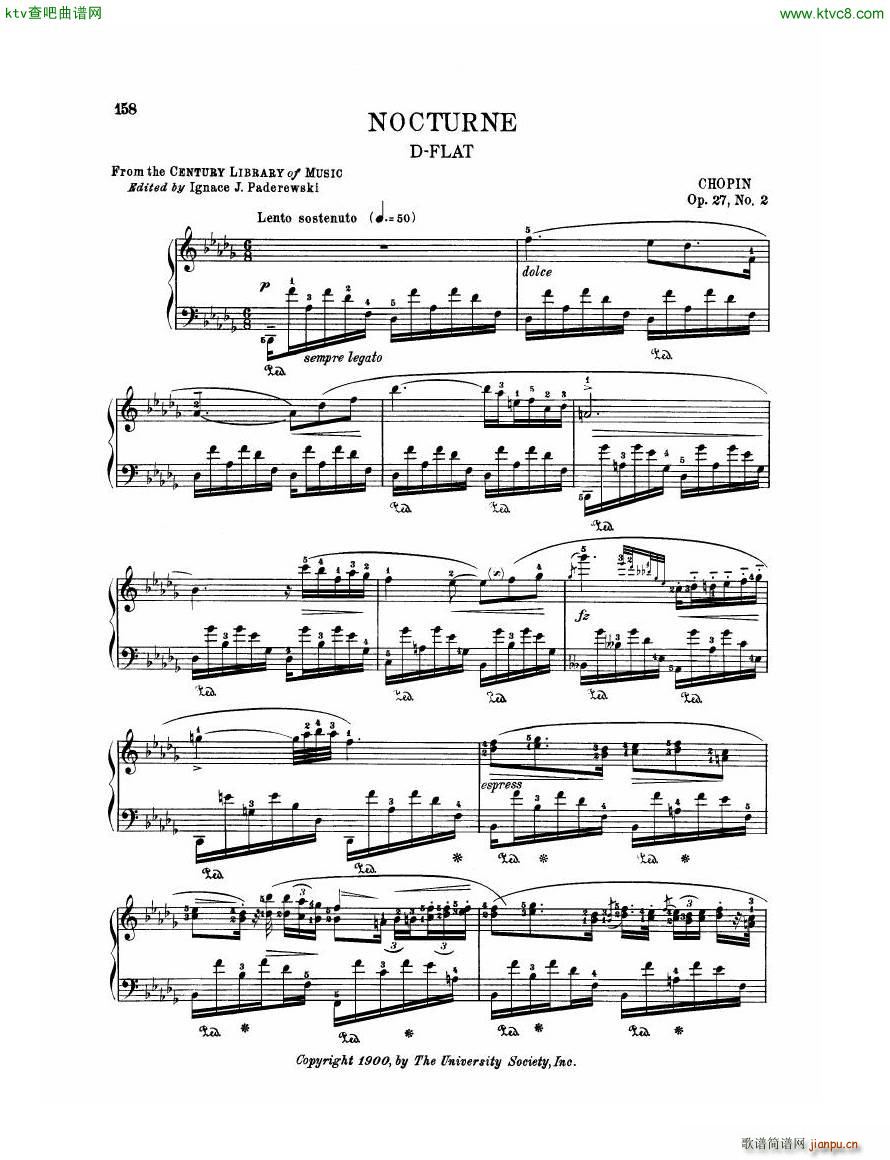 Chopin Op 27 No 2 Nocturne in Db major(����V)1