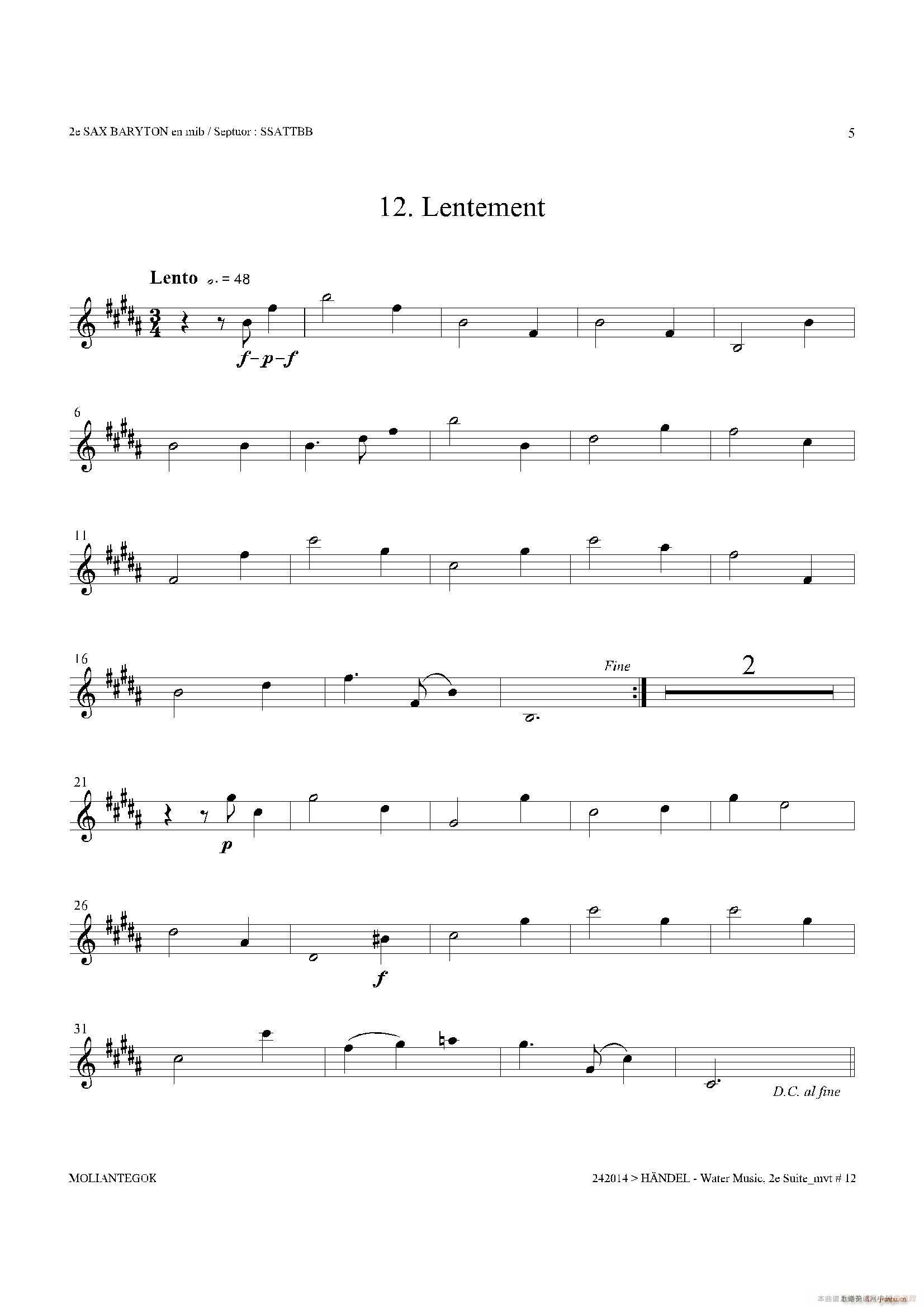 Water Music HWV 349 No 2 �ڶ��ϵ����_��˹(ʮ�ּ�����)5