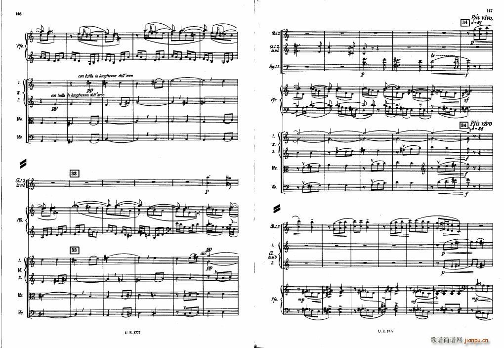 Bartok SZ 83 Piano Concerto No1 Full Score ��(����V)33