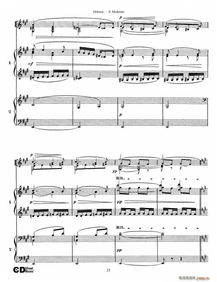 Debussy Printemps II Printemps II(ʮ�ּ�����)21