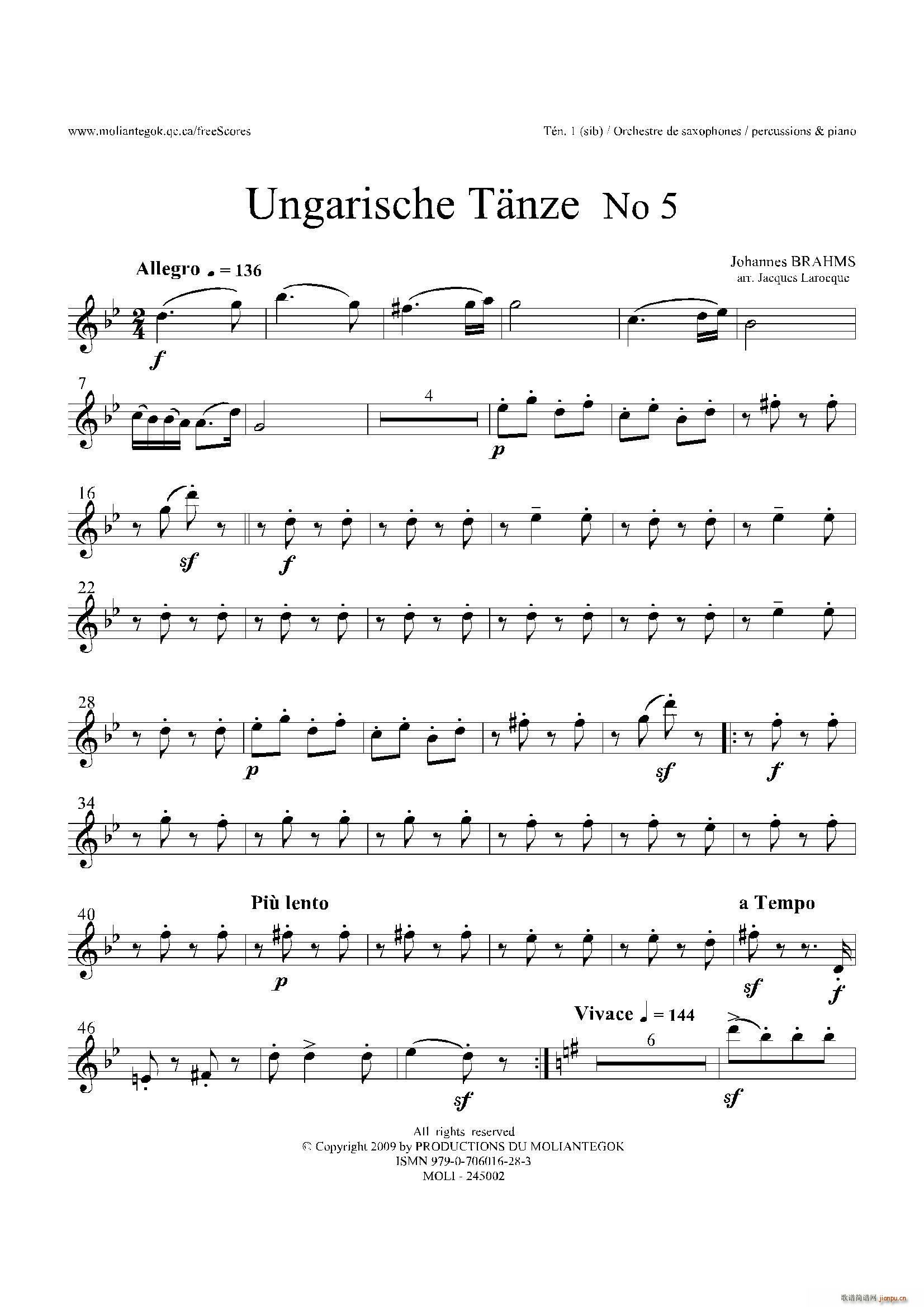 Ungarische Tnze No 5 ʮ������?Ten 1 2 3?(���V)1