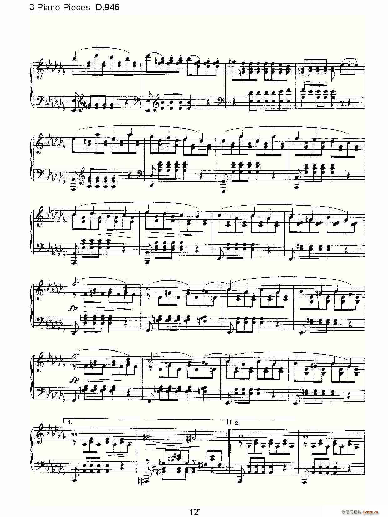 3 Piano Pieces D.946(����V)12