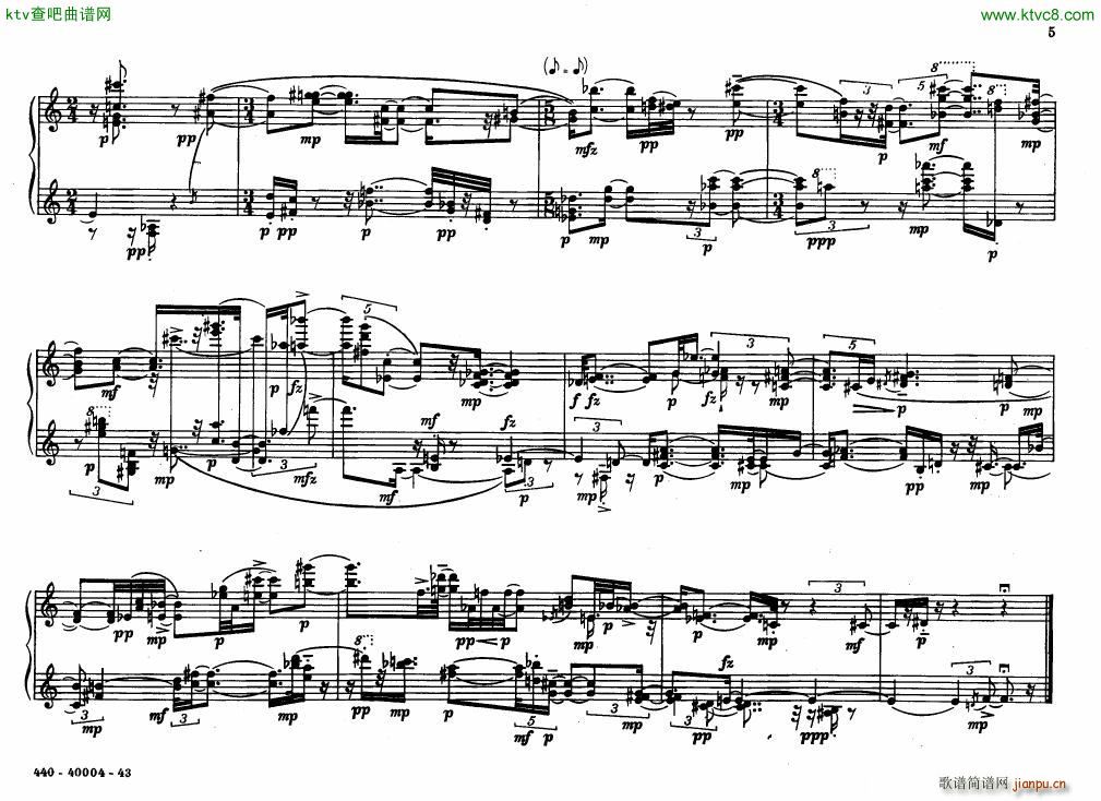 Bolcom 12 etudes for piano(����V)5
