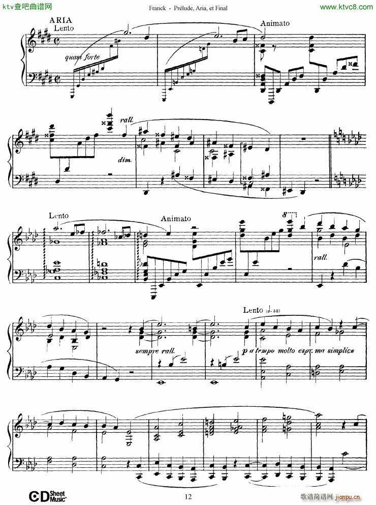 Franck Pr��lude Aria et Final(����V)12