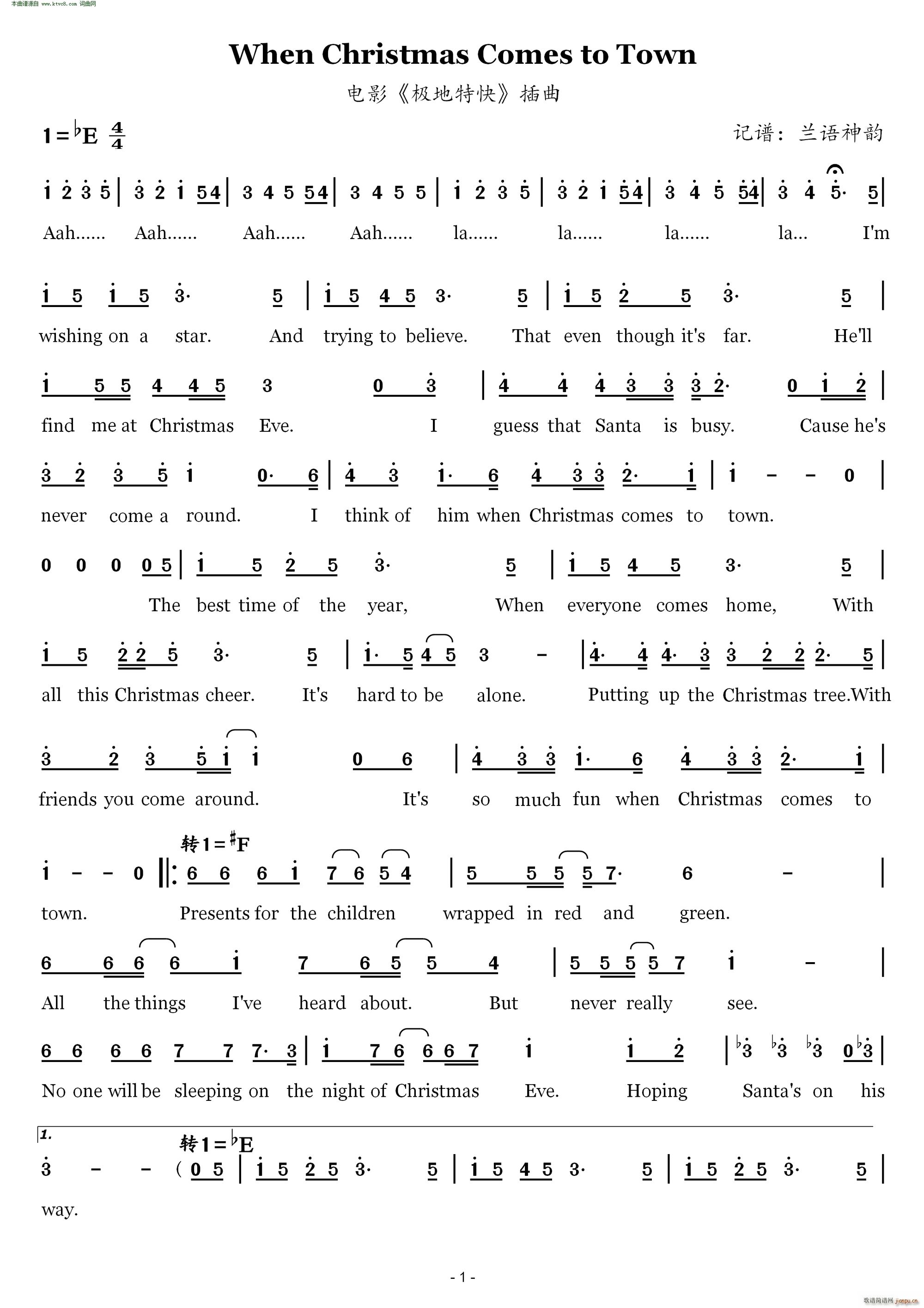 When Christmas Comes to Town �Ӱ �O���ؿ� ����(ʮ�ּ�����)1