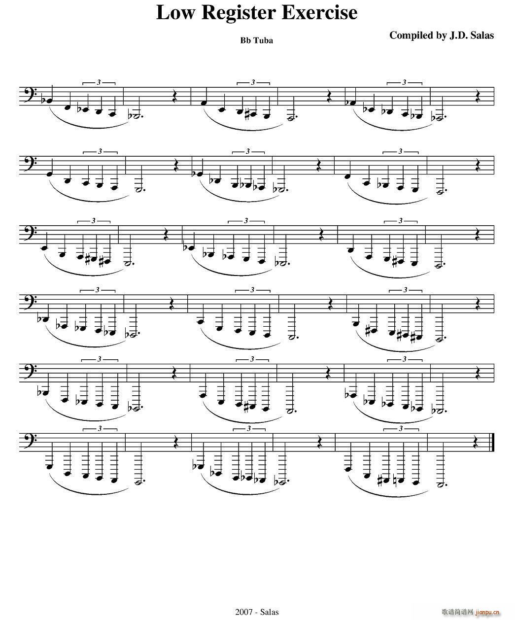 Low Register Exercises ��̖�����̲��x��(ʮ�ּ�����)1