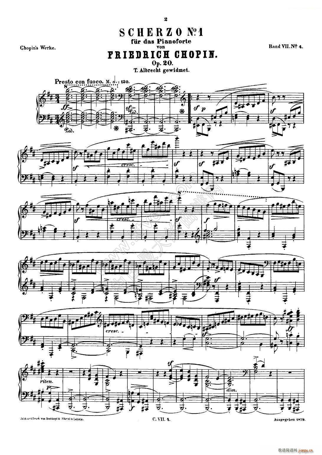 Ф�� ����C�o�� Chopin Scherzo No 1 bС�{ Op 20(����V)1